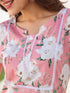 Janasya Women's Pink Pure Cotton Floral Printed Straight Kurta Pant Set